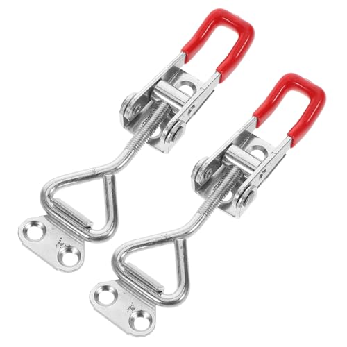 OSOLADY Stainless Steel Self-lock Clamps 2pcs Drawer Fixing Clamps Easy Operation for Home Office Workshop