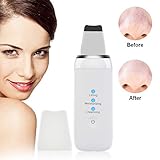 【Lange Arbeitszeit & Tragbar】-- Der Ultraschall-Hautreiniger verfügt über einen Lithium-Akku mit hoher Kapazität und ist über USB wiederaufladbar. Nach einer Aufladung 150 Minuten kann skin scrubber 80 Minuten lang verwendet werden. Der Ultraschall Scrubber ist leicht und dünn, Sie können ihm überall mitnehmen zu verwenden.