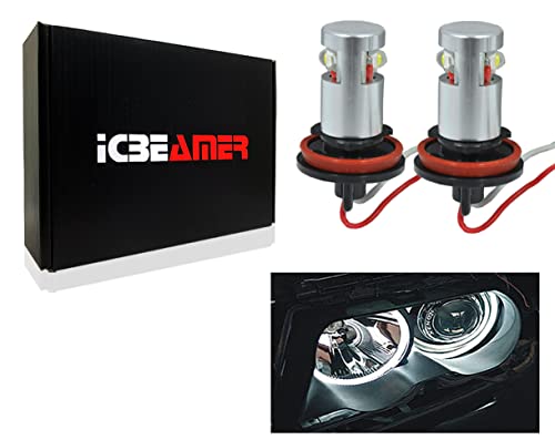 Icbeamer Set Led Angel Eyes H8 H11 Halo Ring Bulb Headlight For Bmw E60 E61 E92 E70 E71 E82 E89 1 3 5 Series X5 X6 Z4 #TOP1
