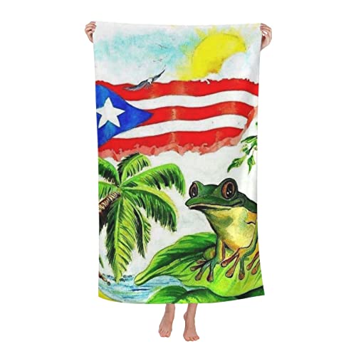BZAXXQI Puerto Rican Puerto Rico Bath Towels,Puerto Rico Beach Towel Quick Dry Bath Towels Soft Bath Towel for Swimming Camping Hotel Sports Bathroom