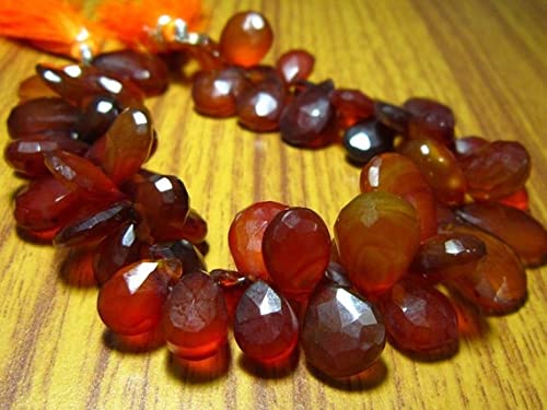 Chalcédoine chocolat perles poire pour création bijoux LKBEADS