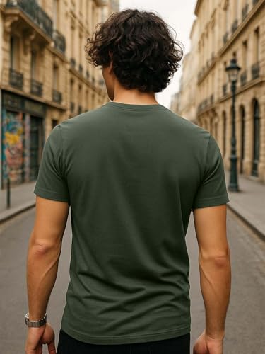 Image of Nobero Men's Regular Graphic Printed T-Shirt for Men | Soft Cotton | Classic Fit | Printed Casual Tshirt for Men