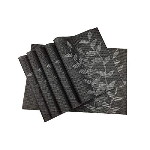 puzhler - Juego de 6 manteles individuales de vinilo para mesa de comedor y camino de mesa, resistentes al calor