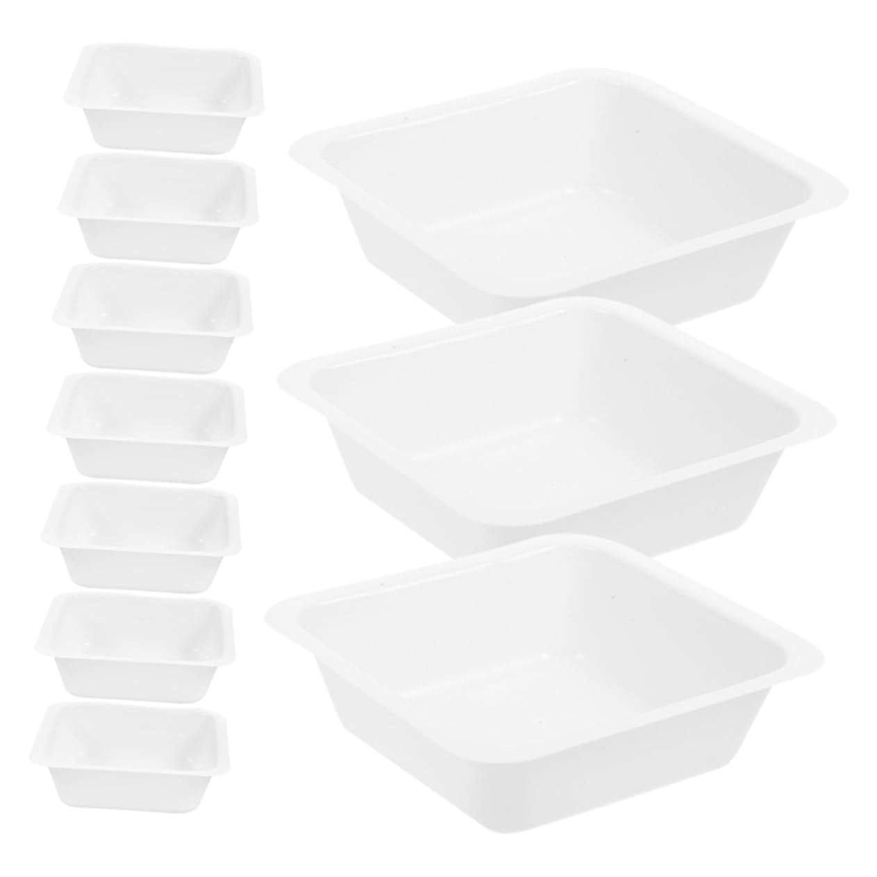 KICHOUSE 10pcs Square Weighing Dishes Mini Disposable Plastic Weigh Boats for Lab Samples Accurate Measurements Versatile Use Chemical Testing and Medicine Development