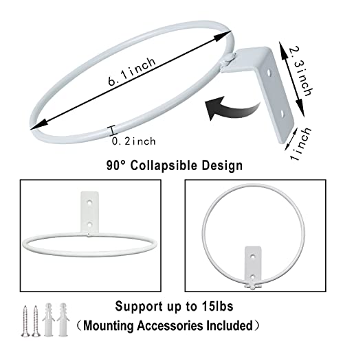Bouqlife Wall Planters For Indoor Plants 3 Sets Self Watering Planters With Pots Holder Ring White Wall Hanging Planters Plant Holder #TOP3