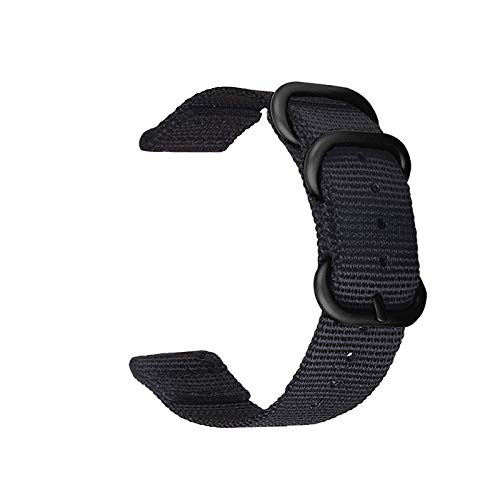 Arashen Two-Piece Nylon Staps 22mm Nylon Watch Strap Black 2 Piece Fabric Strap Watch 22mm Smart Watch Band