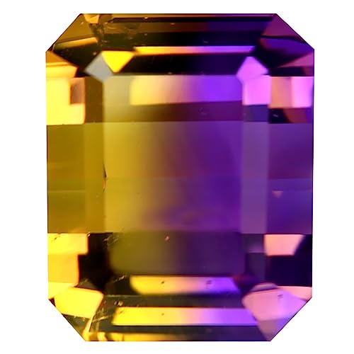 Amétrine naturelle octogone 18.46 ct, une pierre précieuse rare à offrir