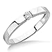 Produktbild Miore Ring Damen Solitär Verlobungsring Weißgold 9 Karat / 375 Gold Diamant Brilliant 0.10 ct