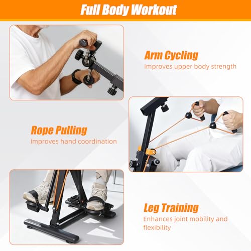 Arm and Leg Pedal Exerciser for Seniors - Seated Pedal Exerciser for Elderly, Stroke Recovery Pedal Exercise Equipment for Senior, Knee & Foot Stroke Therapy Equipment for Adults by EasyVibe - Image 4