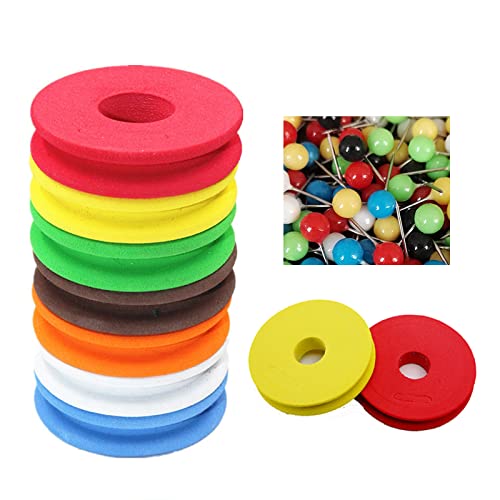 FASPLORE 32PCS Fishing Line Storage +50 PCS Pins Fishing Foam Spools 2.7 inches Circular Winding Plates Fly Fishing Gear for Organizer Storage Accessories