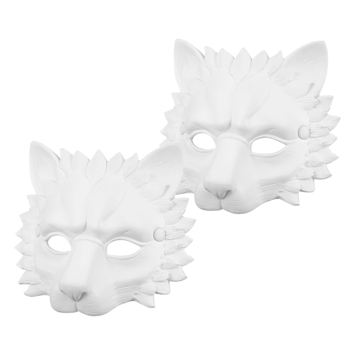 PRETYZOOM 2Pcs Lion Mask for Halloween Cosplay Realistic PU Masquerade Party Decoration Comfortable Fit for Fancy Dress Parties and Festivals