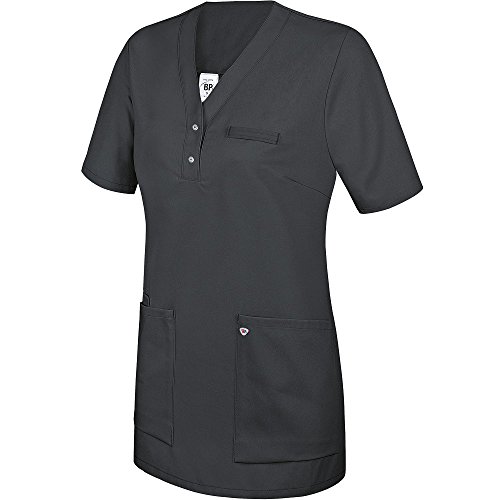 BP 1740-435-56-2XL Überzieh-Kasack für Frauen, 1/2 Hülse, V-Ausschnitt mit schmalem Druckknopfband, 180,00 g/m² Stoffmischung, anthrazit ,2XL