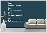 Deco-idea WandTattoo Sentencja cytat Dance Like Nobody´s Watching. wzt56(010 biały, zestaw1: ok. 37 x 30 cm)