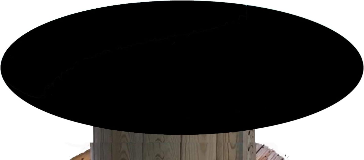 Felt Poker Table Cover - Custom Made to Order - Bonnet - with Drawstring Bloc and Bag (Black, 54 inch Round)