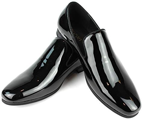 ÃZARMAN Men's Plain Patent Leather Tuxedo Slip On Dress Shoes Review | Image 1