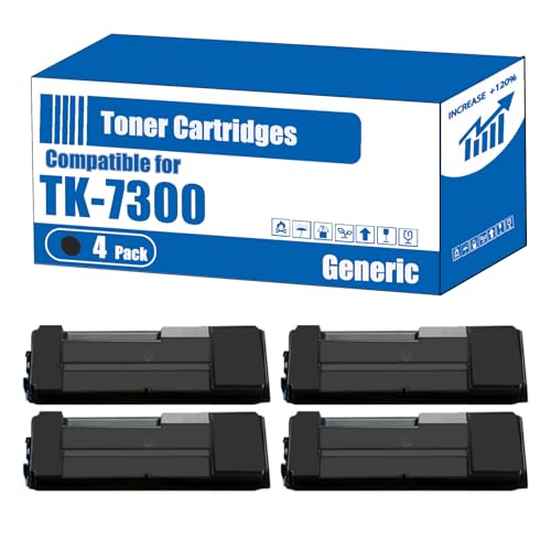 Image of Compatible for Kyocera TK-7300 Toner Cartridges ECOSYS P 4040 dn Printers, High Yield 15000 Pages, Accurate Imaging Rich Colors (4 Pack Black)