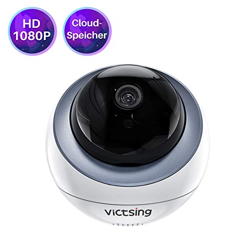 WLAN IP Kamera,VicTsing 1080P FHD WiFi Überwachungskamera,mit 355°/95° Schwenkbar, Home und Baby Monitor mit 1 Monat kostenlosem Cloud-Service,Bewegungserkennung,2 Wege Audio,Nachtsicht