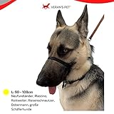 Premium Geschirr Hund - Erziehungshalsband liebevoll, Antizug- / no Pull Geschirr garantiert, mindert Aggression, Antibellhalsband, Kopfhalfter, Hundehalfter: kleine bis große Hunde, schwarz