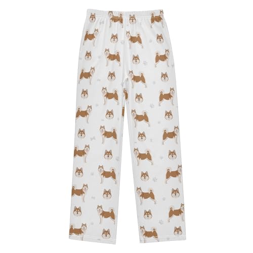 Boys' Pants Dog Alaskan Cute Long Bottoms Jogger Pants Elastic Waist Trousers with Pockets S-XL