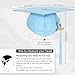 Erligo Unisex Matte Graduation Cap with Tassel Year Charm Graduation Hat for High School and Bachelor (Sky Blue)