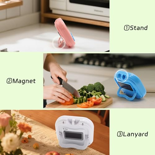 4 Pack Multi-Function Electronic Timer - Kitchen Timer,Magnetic Digital Timers,Big LCD Display, ON/Off Switch,Extensively Use in Cooking,Gym, Meeting, Classroom,Kitchen,Study,Work,Outdoor Activities - Image 4