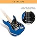 GLARRY Full Size Electric Guitar for Music Lover Beginner with 20W Amp and Accessories Pack Guitar Bag (Blue)