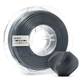 R3D PETG PROフィラメント 1.75mm 1KG、3Dプリンターフィラメント 30~500mm/秒の高速印刷用、寸法精度+/- 0.02mm、プラスチックスプール、AMS対応 (グレー)