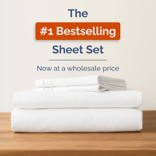 Pack of 2, Queen Size 4 Piece Sheet Set - Breathable & Cooling - White by CGK Unlimited - Used condition - Image 2