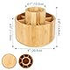 Cinnani Schreibtisch Organizer aus Bambus, 360° Drehbar Stiftehalter Holz, Große Kapazität Stifthalter Kinder, Stifte Organizer mit 9 Große Fächer, für Büro, Schule, Kunstatelie, Zuhause (Holz Farbe)