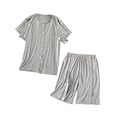 LAROTSUBA Bedridden Patient Clothing,Unisex Summer Short Fracture Suit,Disability Clothing With Fully Open on...