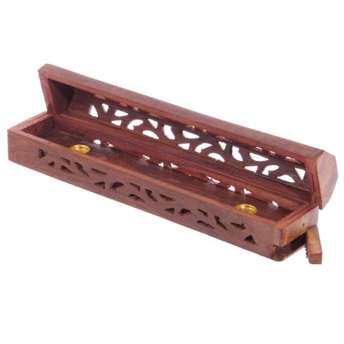 HoitoDeals 1Pcs Sheesham Wood Box with Open Fretwork For Storage Accessories