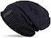 Produktbild styleBREAKER warme Feinstrick Beanie Mütze mit sehr weichem Fleece Innenfutter, Unisex 04024065, Farbe:Midnight-Blue