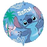 Procos - Birthday Decoration Stitch, 55-Piece Set, Includes 8 Paper Plates, 8 Paper Cups, 20 Napkins, Tablecloth, Garland, 8 Balloons, Foil Balloon, 8 Party Bags, Table Decoration for Children's - Image 2
