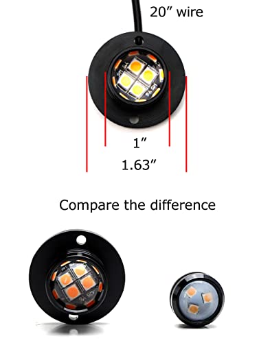 Kit 3 luces LED ámbar para parrilla Jeep Wrangler JL y Gladiator JT miniatura 2