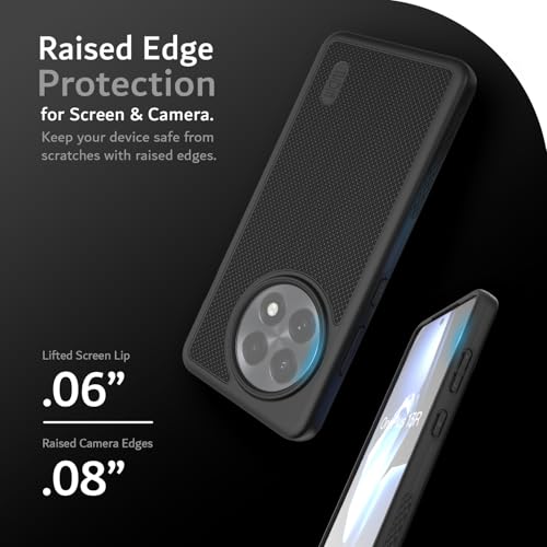 Image of TUDIA [MergeGrip Designed for OnePlus 13R Back Cover 5G (2025) - [Military Grade Drop Tested] Dual Layer Shockproof Slim Rugged Tough Heavy Duty Protective Phone Case - Black