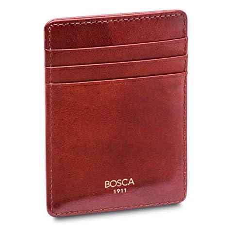 Bosca Old Leather RFID Blocking Front Pocket Wallet with Magnetic Money Clip - Leather Wallet for Men Cover