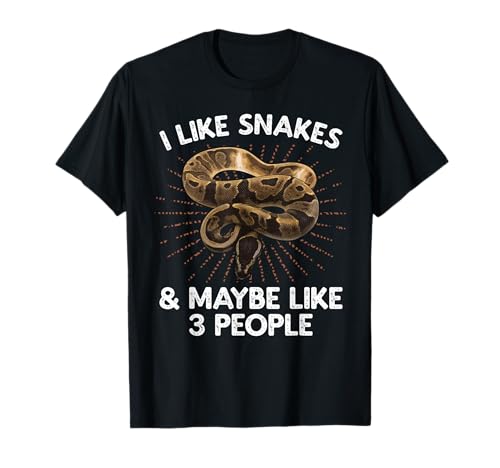 Arte de serpiente fresco para hombres mujeres bola Python serpiente de cascabel reptil Camiseta
