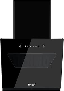 Livpure Emerald Neo 60 Cm 1400 m3/hr Slant|Filterless Auto-Clean Kitchen Chimney with oil collector |10 Year Warranty On Motor (2 Year Comprehensive) by Livpure, (Touch And Gesture Control, Black)