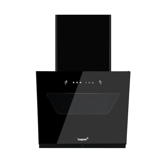 Livpure Emerald Neo 60 cm | Slant | 1400 m³/hr Suction | Filterless | Touch & Gesture Control | Low Noise |10 Years Motor + 2 Years Comprehensive Warranty | Black