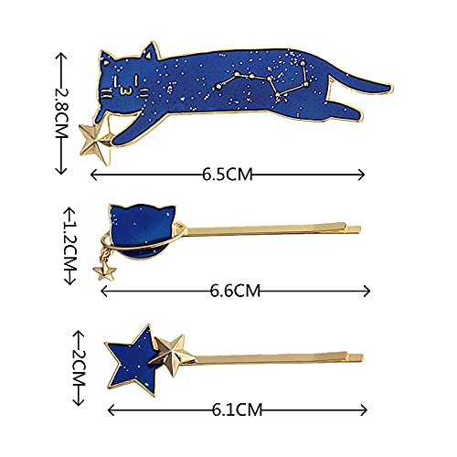 3 Pcs Cat Hair Clips Animal Star Barrette Clamps Hair Accessories For Women Students Teens Girls Hair Accessories #TOP1