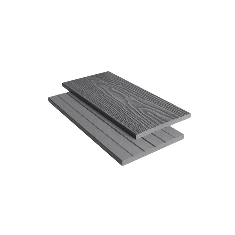 Tuda Grass Direct | 3.6m Composite Fascia Board WPC – Deep Embossed Woodgrain Effect | Grey — image 1
