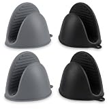 AORTDES Silicone Kitchen Oven Mitts Set, Mini Finger Protector Cooking Pinch Grips Pot Holder Toaster Oven...