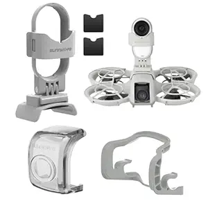 Adapter Mount + Gimbal Bumper Guard + Lens Cover for DJI Neo Accessories,Lens Safety Bumper Protect Bar,Anti-Collision Camera Protector for DJI Neo Accessories (Grey Bumper + Lens Cover + Mount)