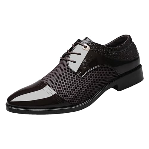 Zapatos de hombre de negocios elegantes y transpirables con cordones para la oficina