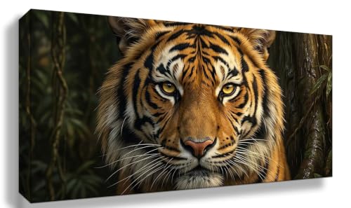 Peinture diamant animal tigre aux strass 5D brillants et toile geante 70x140cm pour broderie