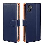 【J.DL直営店】AQUOS R3 ケース 手帳型 R3 手帳 SH-04L SHV44 スマホケース Sharp Aquos R3 携帯カバー レザー 耐衝撃 耐摩擦 全面保護 マグネット式 カード収納 スタンド機能 手触りが良い 人気 上質（ブルー）