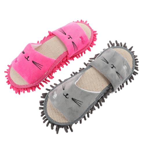 Pantoufles-serpillères en microfibre pour nettoyer le sol en marchant à la maison