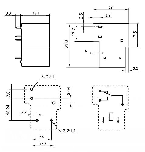 Relé 5 pines Y90-SS-112D 12V 40A de alta capacidad de conmutación continua 2