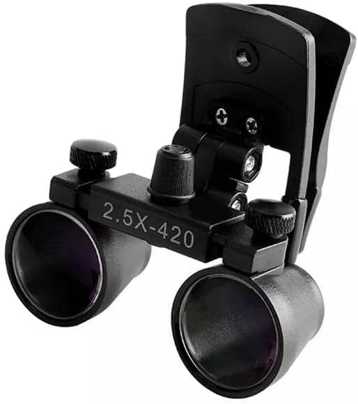 Loupe binoculaire 2,5 x - À clipser - En verre optique - Tête de laboratoire