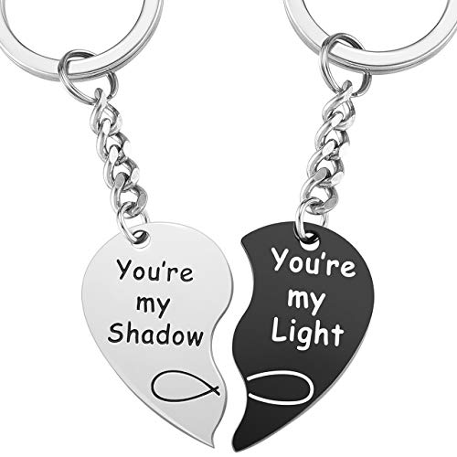 Top Plaza Schlüsselanhänger mit passenden Herz-Paaren, 2 Stück - - Small Cover